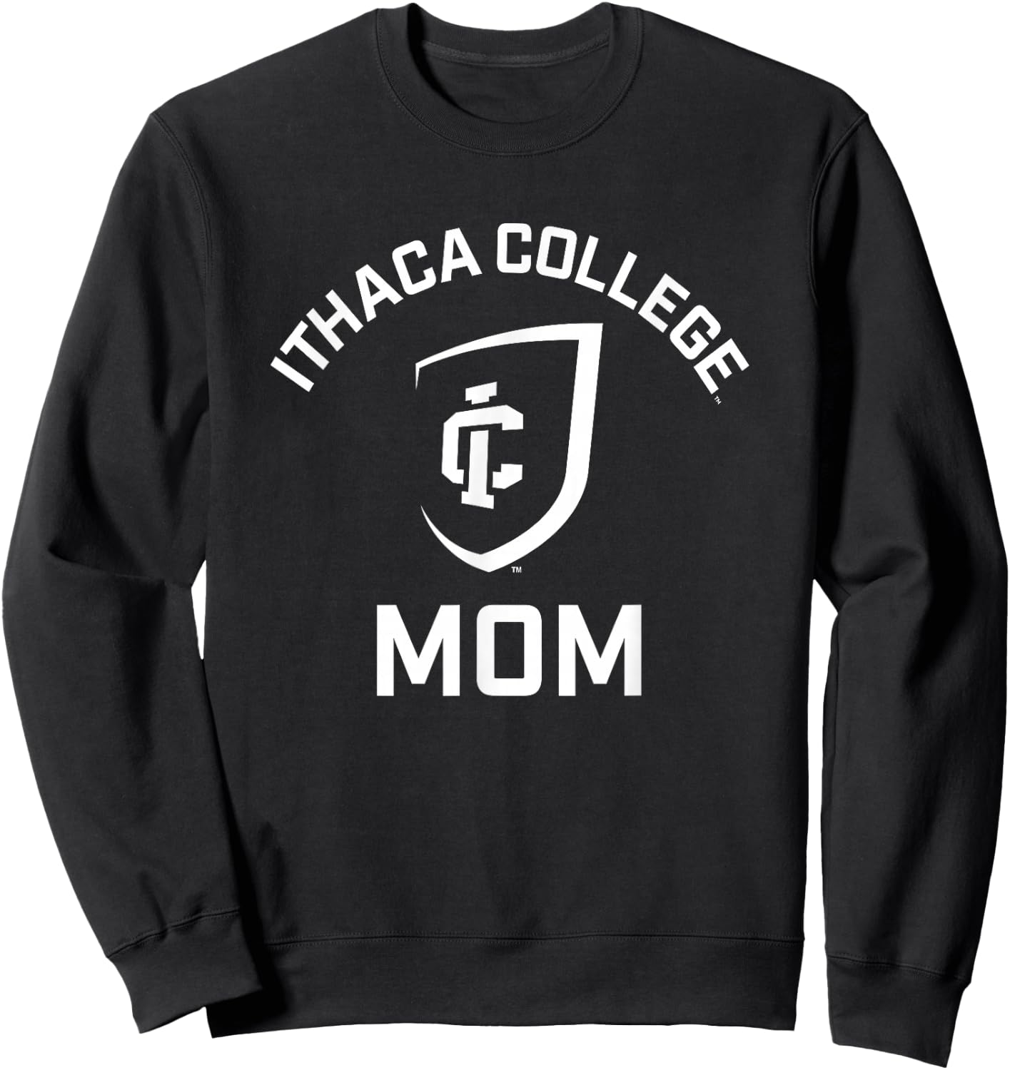 Ithaca College Bombers Arched Mom Sweatshirt - Sweatshirt | Black