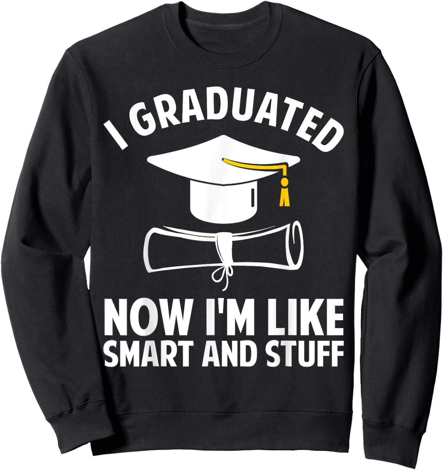 Funny Graduation Art Women Masters Degree Graduate Sweatshirt - Sweatshirt | Black