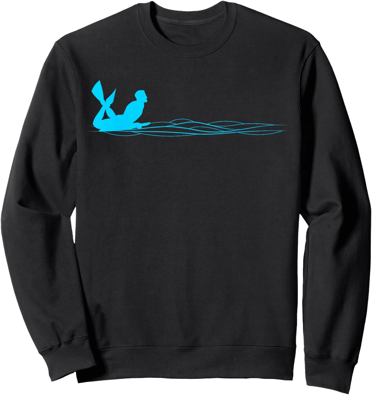 Minimalistic Bodyboard Graphic Sweatshirt - Sweatshirt | Black