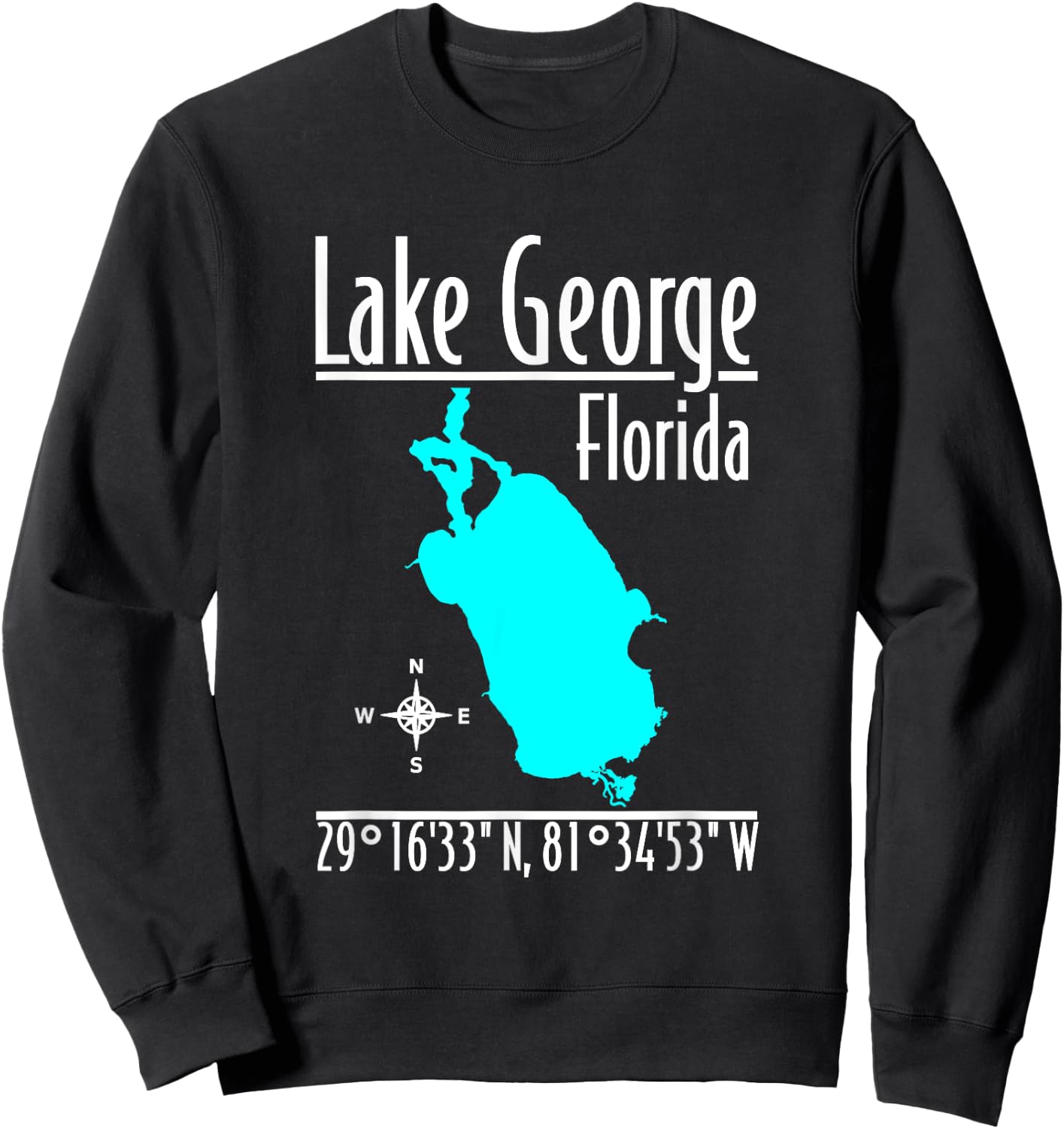 Modern Lake George - Florida Sweatshirt - Sweatshirt | Black