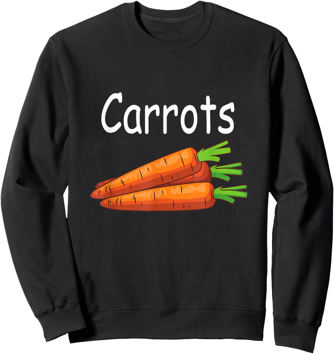 Funny Family Matching Halloween Costumes Peas and Carrots Sweatshirt - Sweatshirt | Black