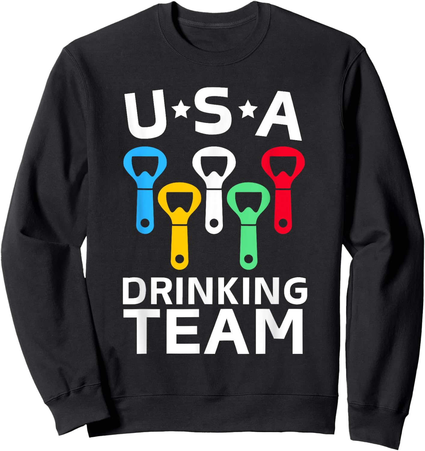 Funny USA Drinking Team Beer Party USA Drinking Team Sweatshirt - Sweatshirt | Black