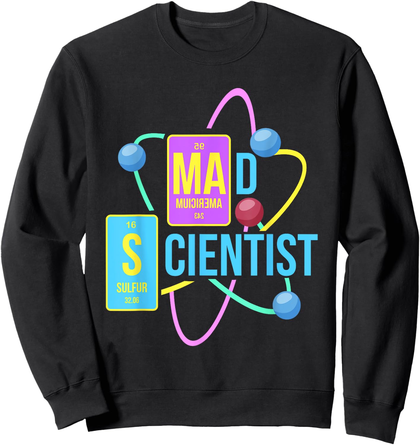 Mad Scientist T Shirt Science For Child Boys Girls Costume Sweatshirt - Sweatshirt | Black