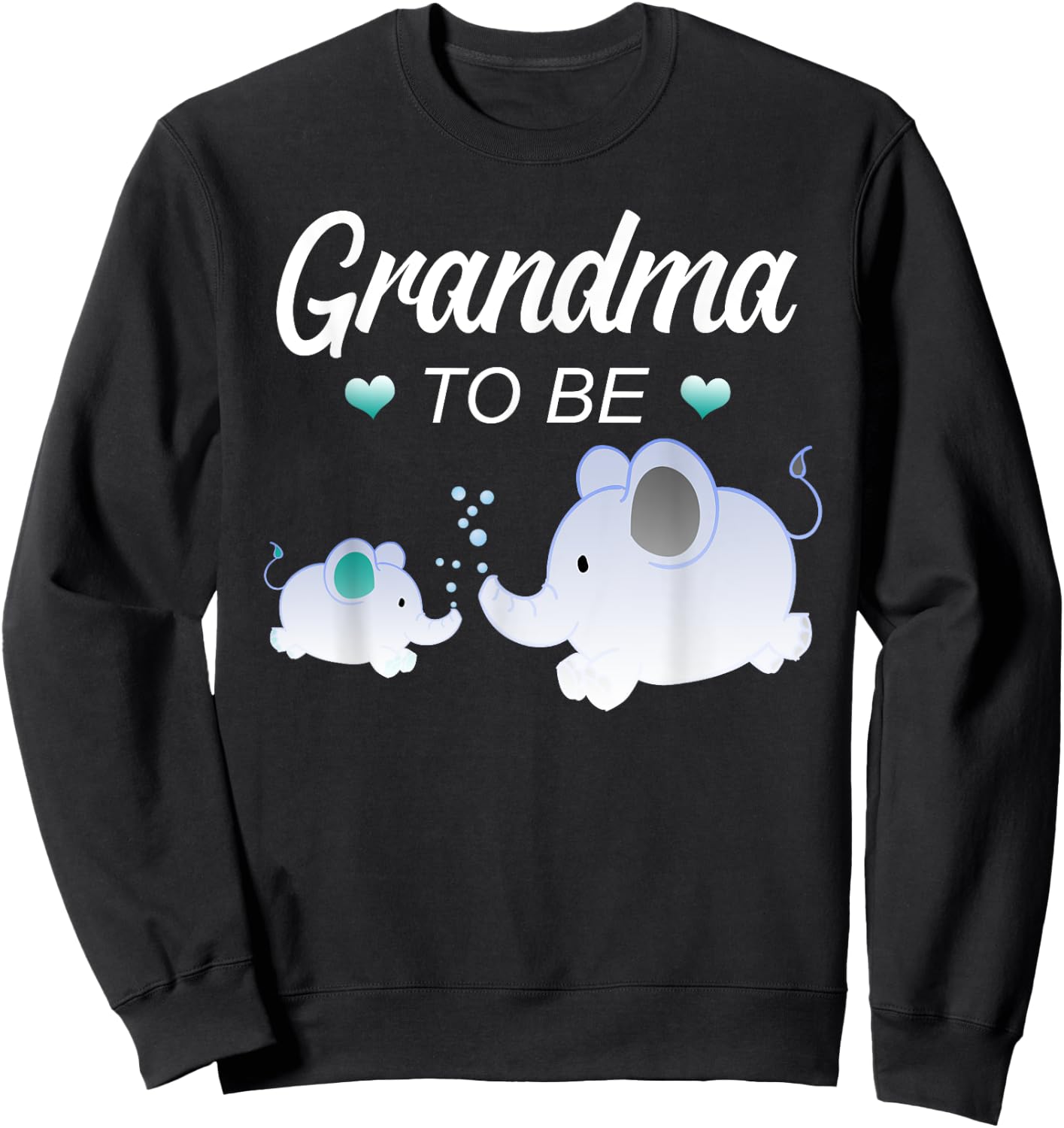 Grandma To Be Elephant Baby Shower For Boy Sweatshirt - Sweatshirt | Black
