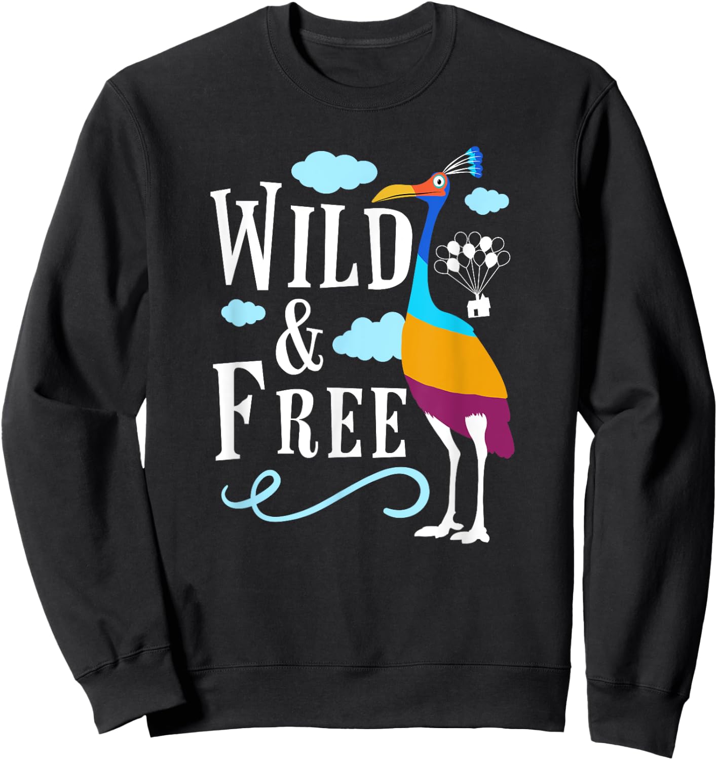 Wild & Free Theme Kevin Giant South American Bird Sweatshirt - Sweatshirt | Black