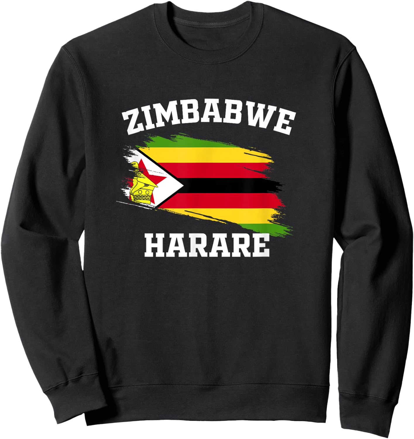 Zimbabwe Flag Harare Vacation Athletes Africa Souvenirs Sweatshirt - Sweatshirt | Black