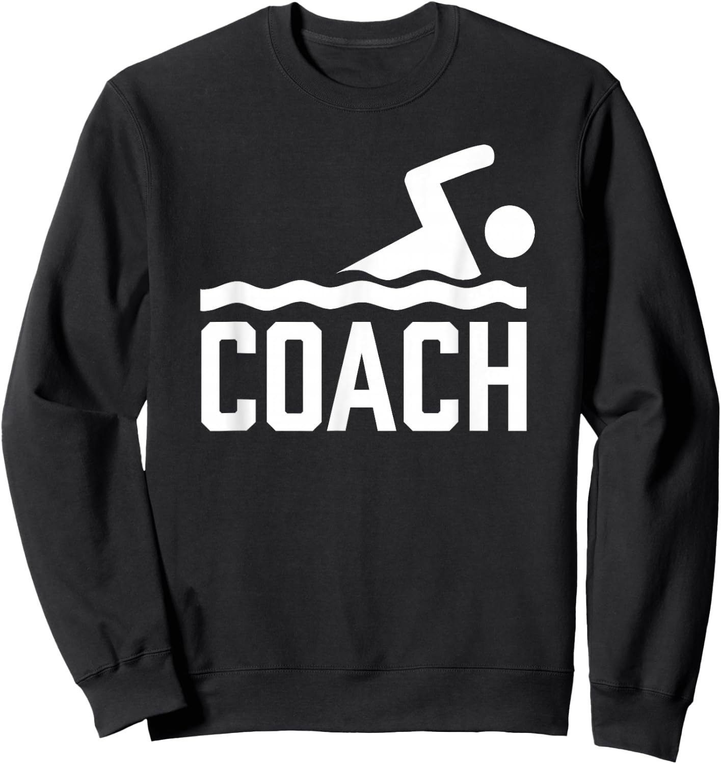 Swimming Coach Trainer Instructor Swimmer Sweatshirt - Sweatshirt | Black