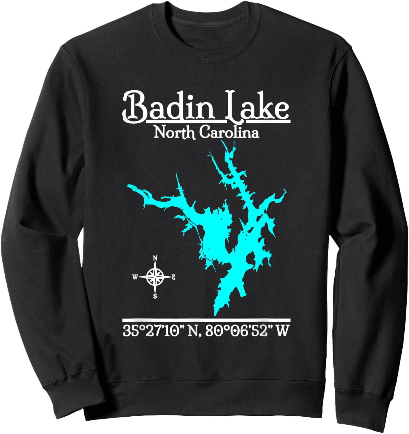 Badin lake - North Carolina Sweatshirt - Sweatshirt | Black
