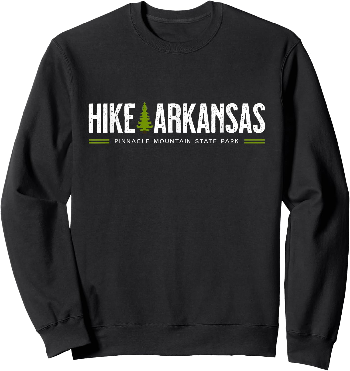 Arkansas Hike Pinnacle Mountain State Park Retro Graphic Sweatshirt - Sweatshirt | Black