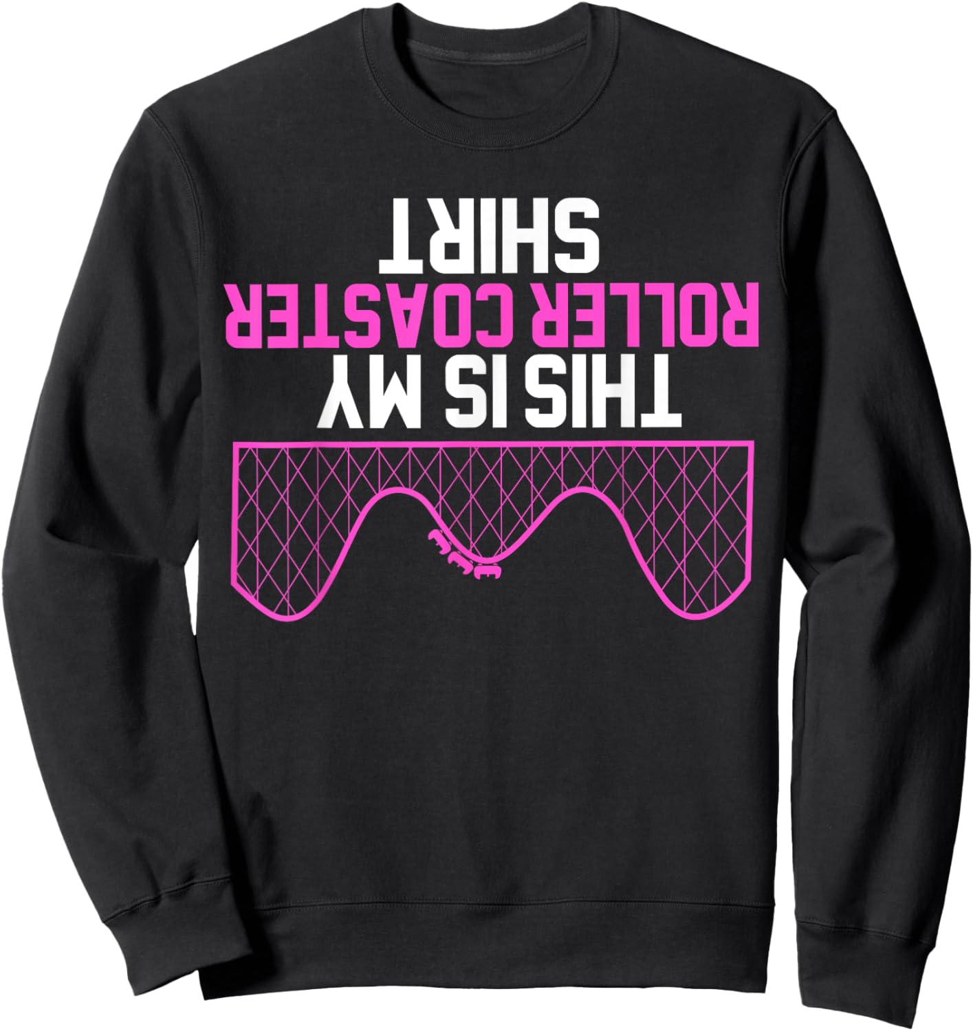 This Is My Roller Coaster Funny Roller Coaster Sweatshirt - Sweatshirt | Black