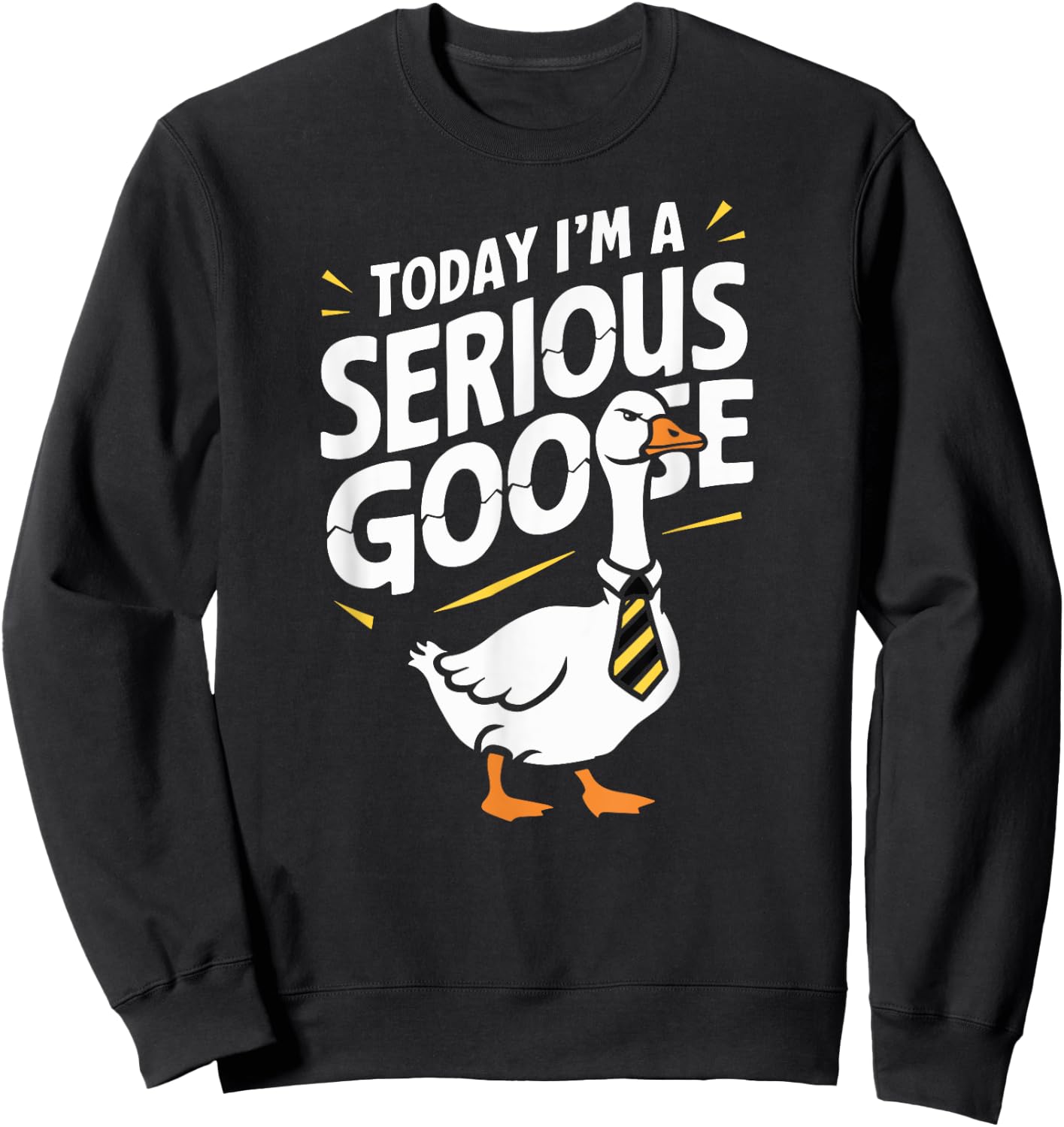 Today I'm a Serious Goose Silly Goose Funny Bird Sweatshirt - Sweatshirt | Black