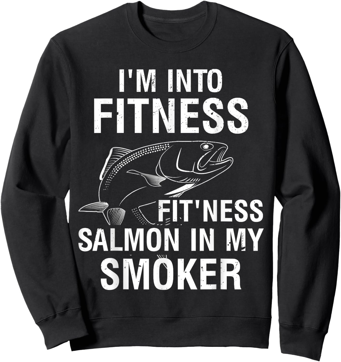 King Salmon Fishing fisherman Sweatshirt - Sweatshirt | Black