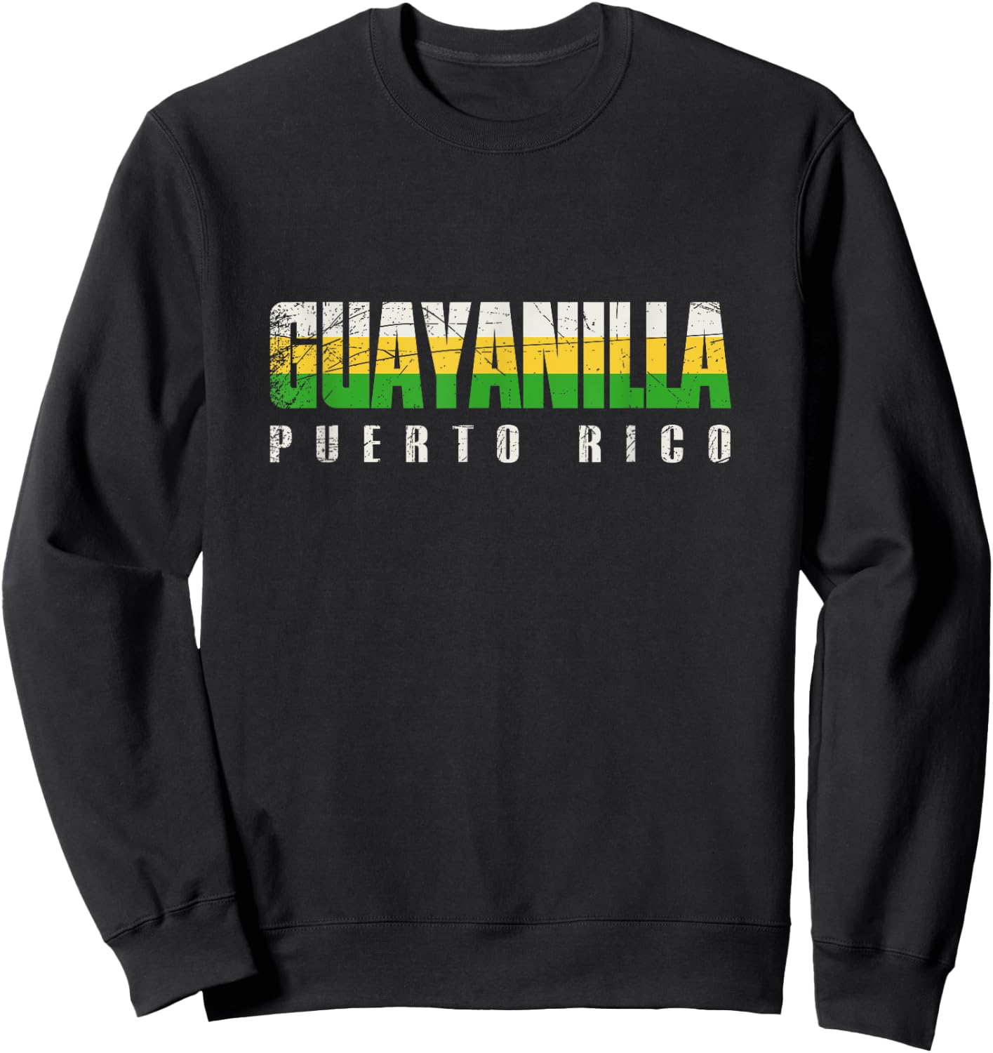 Guayanilla City in Puerto Rico, Guayanilla Flag Sweatshirt - Sweatshirt | Black
