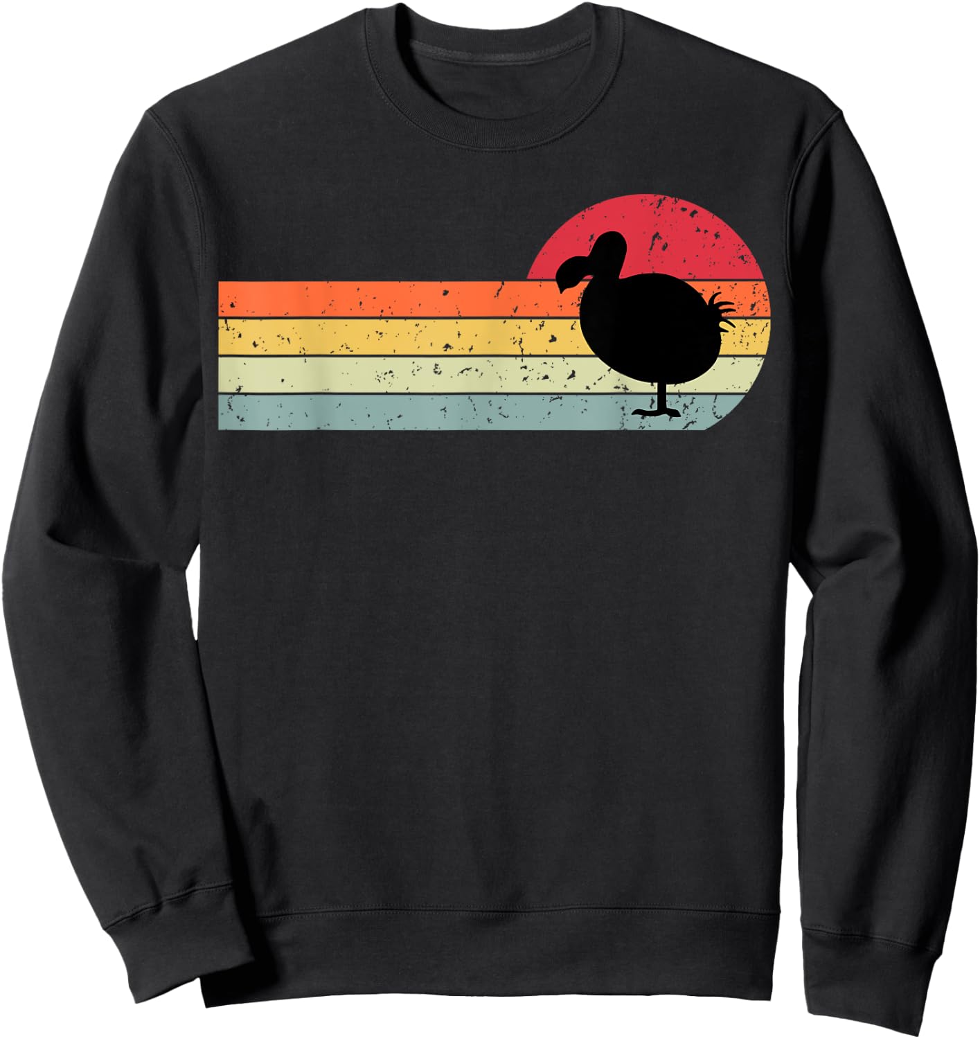 Dodo Bird Vintage Retro Flightless Bird Sweatshirt - Sweatshirt | Black