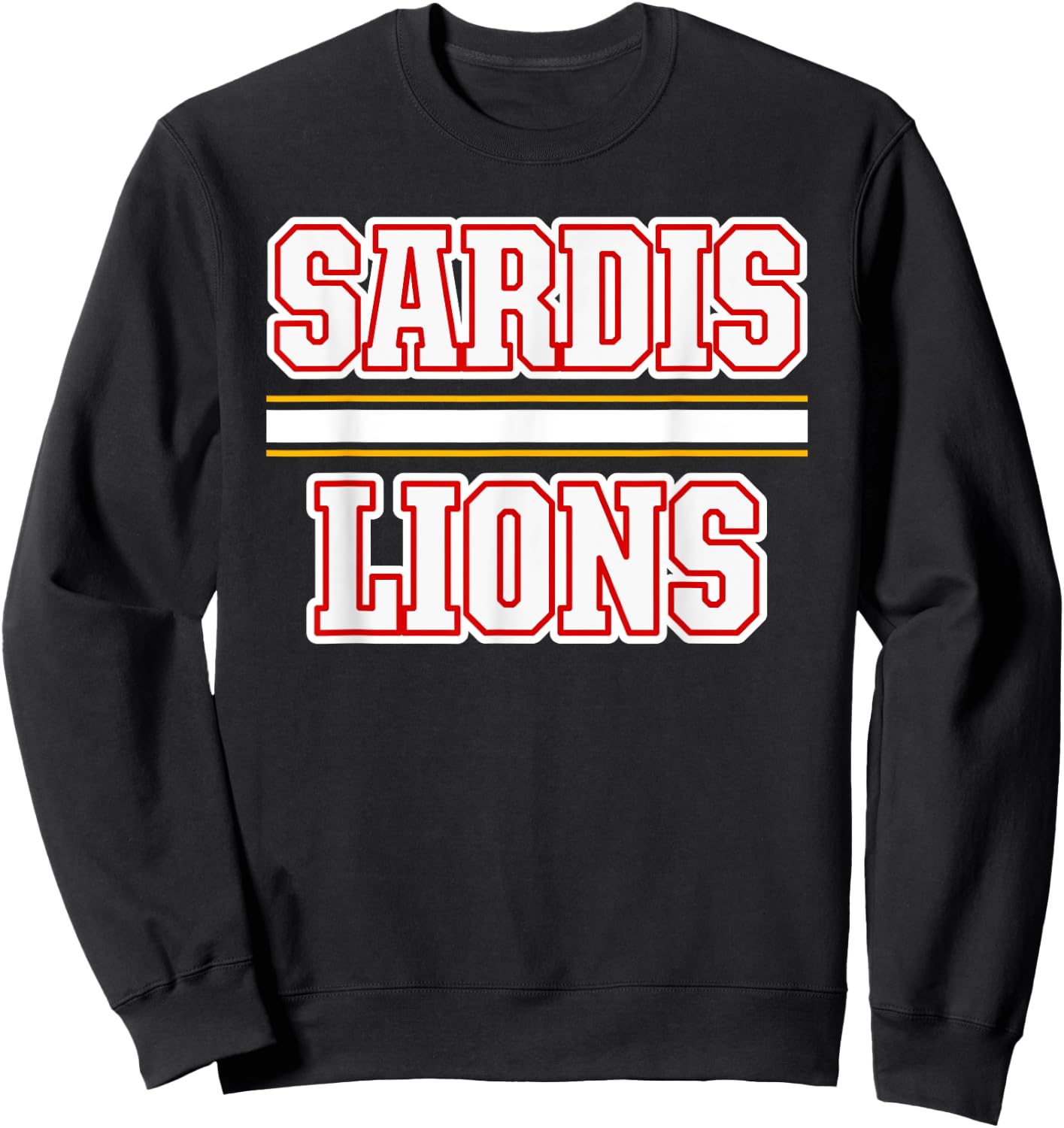 Sardis Lions Horizontal Stripes Sweatshirt - Sweatshirt | Black
