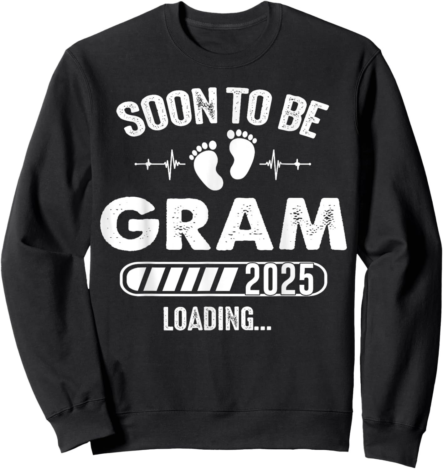 Soon To Be Gram 2025 Baby Loading Sweatshirt - Sweatshirt | Black