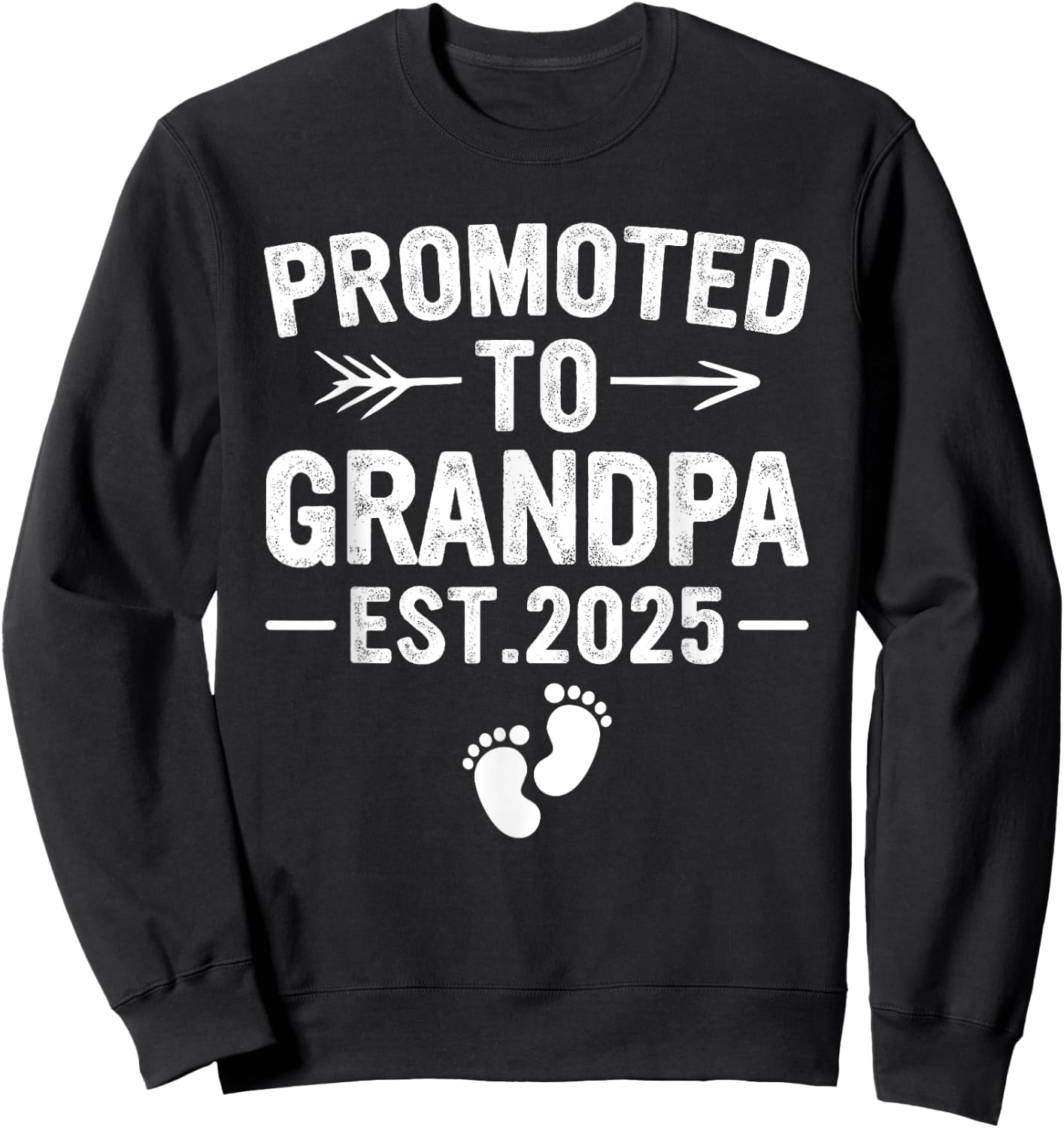 SOMMAS PREGNANCY ANNOUNCEMENT 1st Time Grandpa Est 2025 Gift New First Time Grandpa 2025 , Small, Black Sweatshirt - Sweatshirt | Black