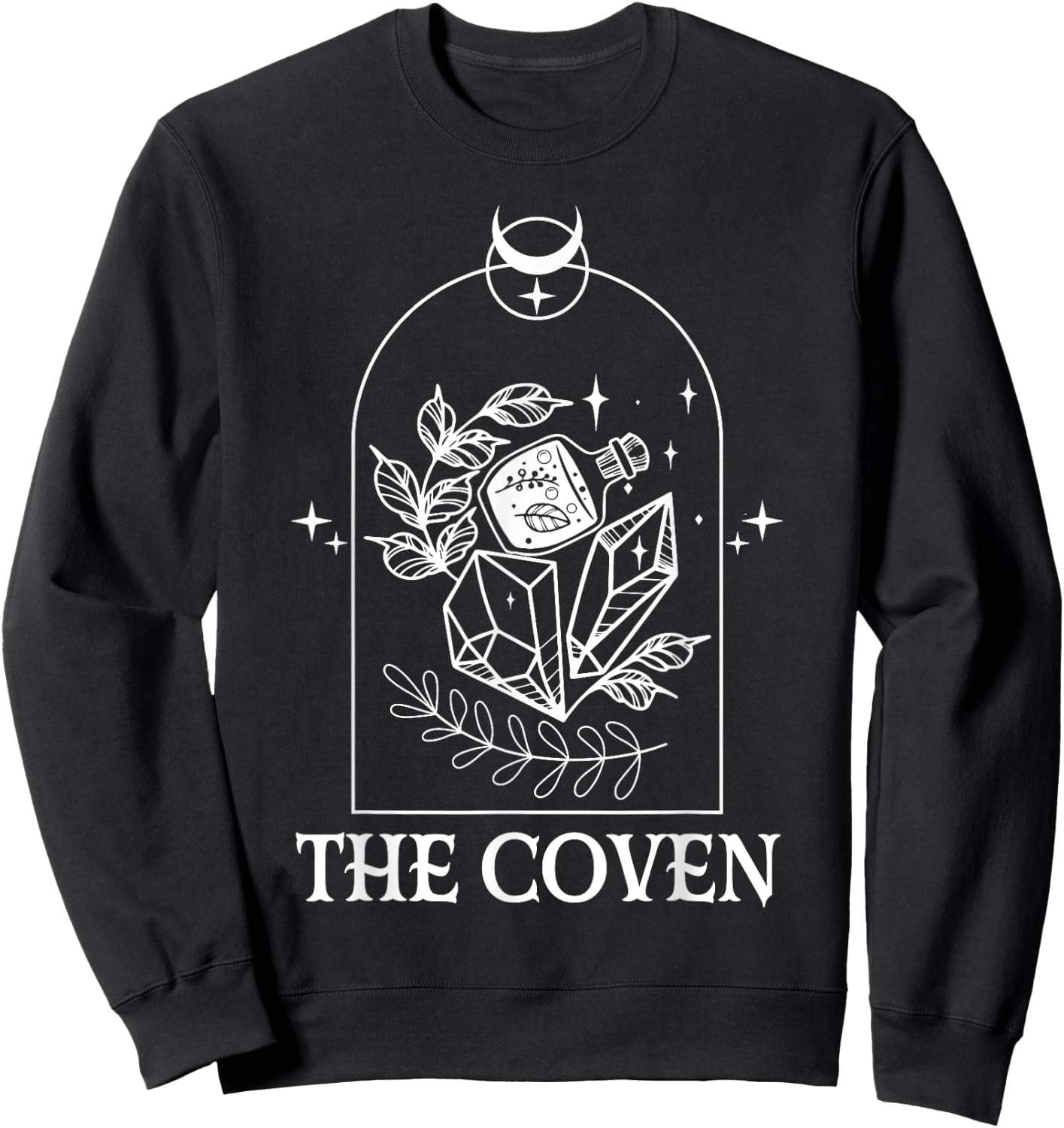 The Coven Bride Witch Bachelorette Matching Gothic Halloween Sweatshirt - Sweatshirt | Black