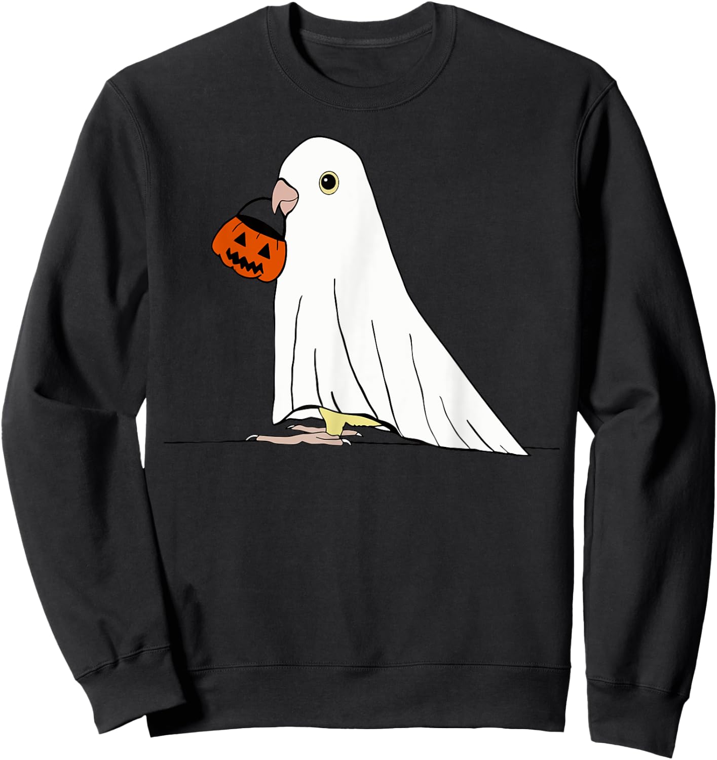 Parrot Ghost Pumpkin Funny Birds Lover Halloween Costume Sweatshirt - Sweatshirt | Black