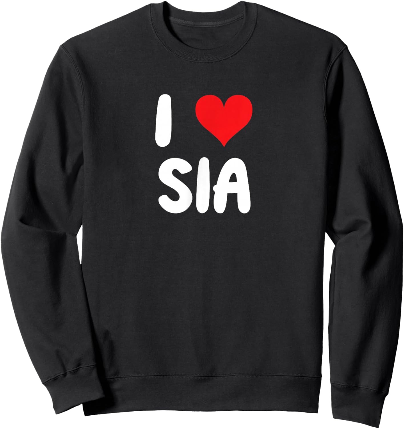 I Love Sia - Heart Sweatshirt - Sweatshirt | Black
