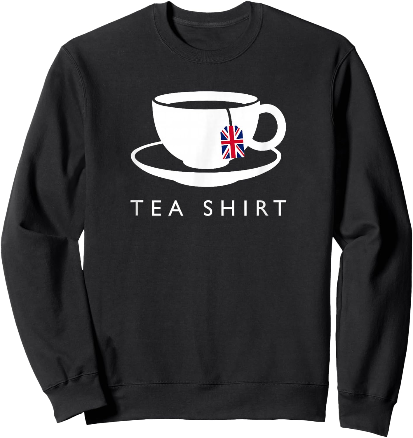 I Love English Tea UK Flag Sweatshirt - Sweatshirt | Black