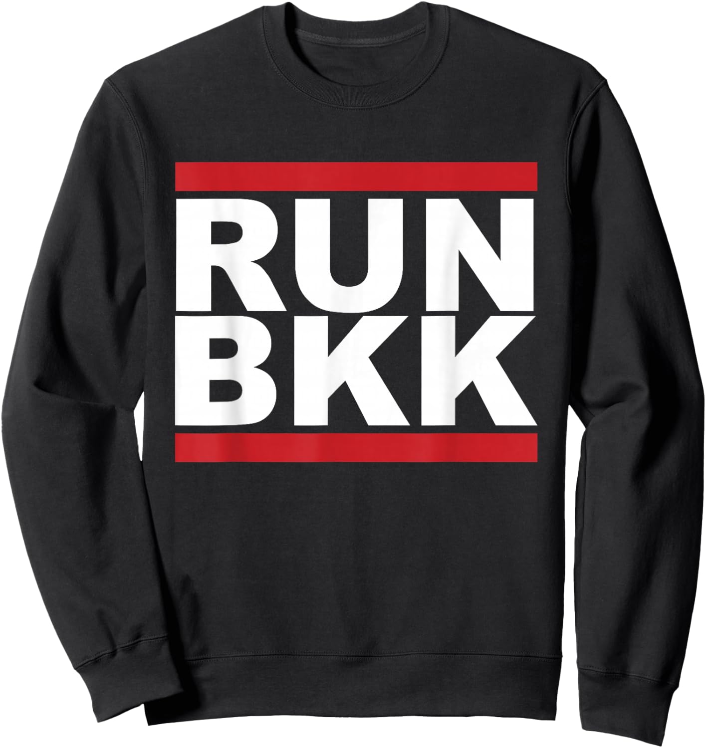 Run BKK Bangkok Thailand Graphic Sweatshirt - Sweatshirt | Black