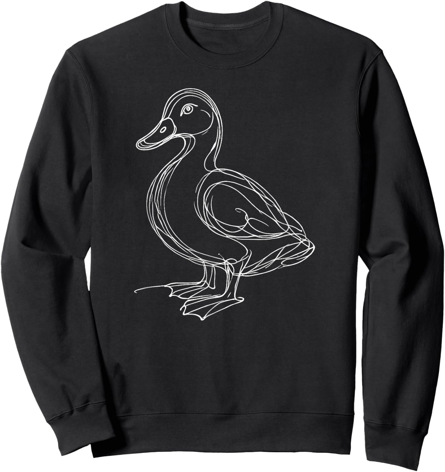 Line Art Duck Ducks Sweatshirt - Sweatshirt | Black