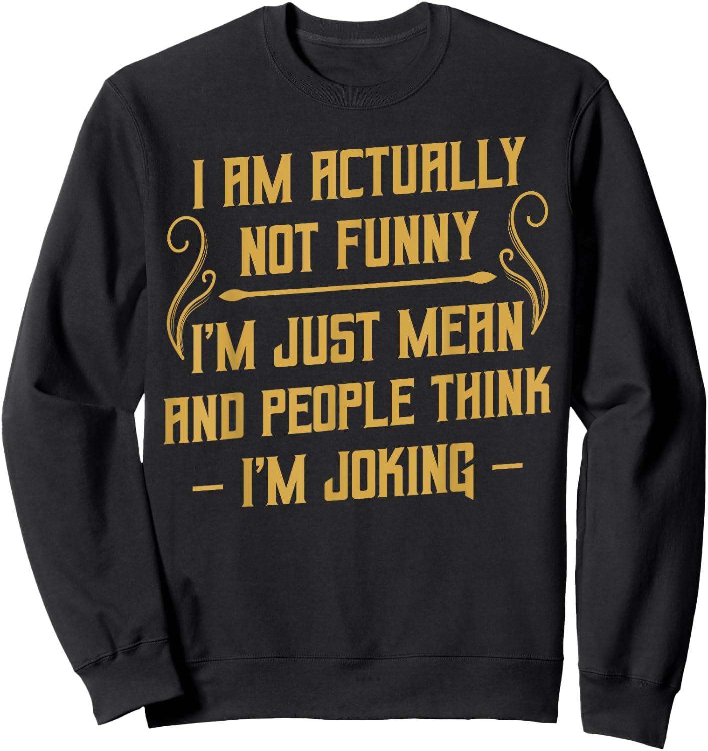 I Am Actually Not Funny Humour Sarcasm Irony Funny Sweatshirt - Sweatshirt | Black