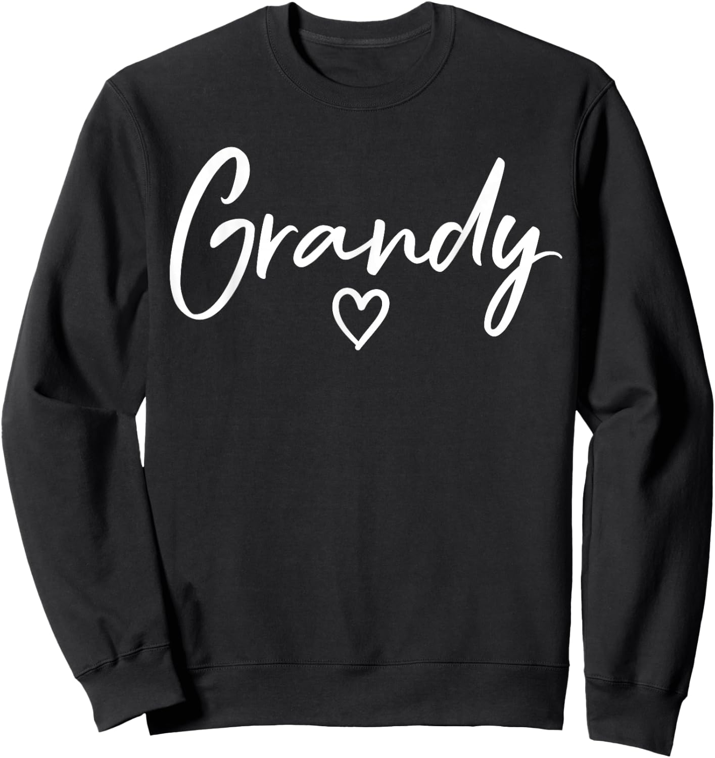Grandy Gifts Grandma Heart Mother's Day Grandy Sweatshirt - Sweatshirt | Black