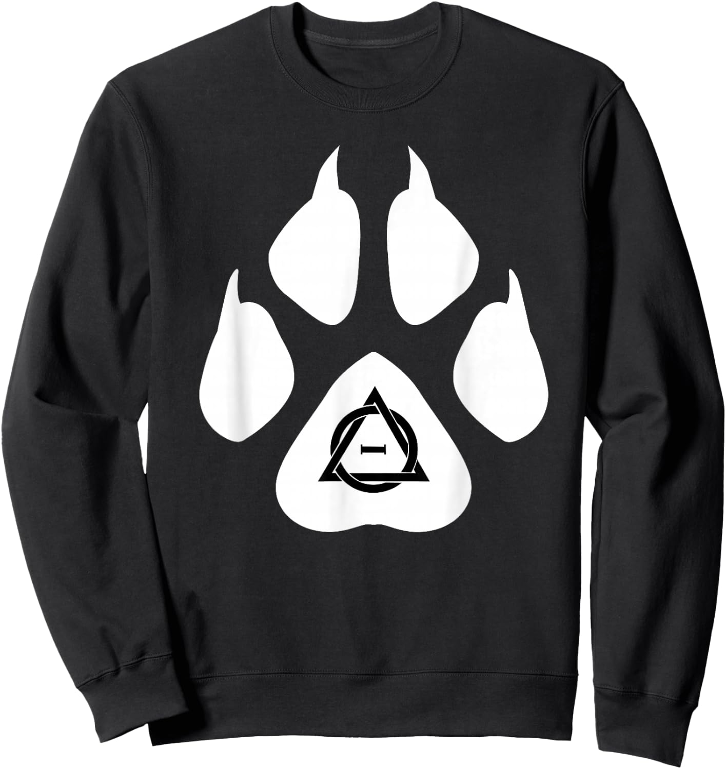 Therian Fox Paws Symbol Sign quadrobics otherkin Sweatshirt - Sweatshirt | Black