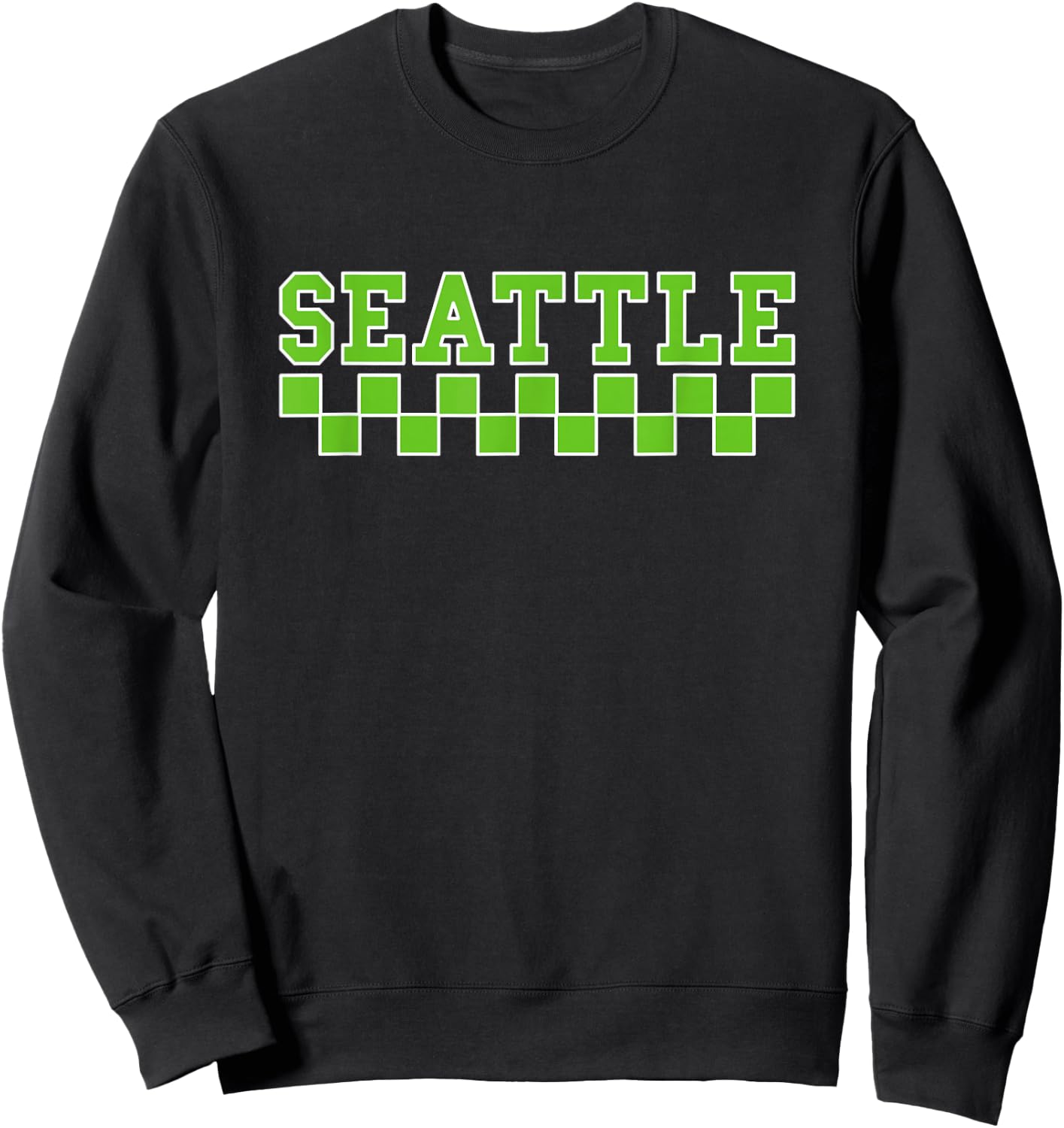 SEATTLE - Throwback Design - Classic Sweatshirt - Sweatshirt | Black