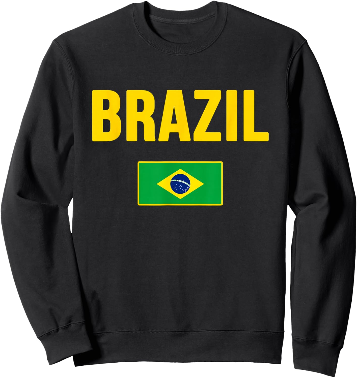 Brazil Flag Design Green Yellow Blue Women Kids Sweatshirt - Sweatshirt | Black