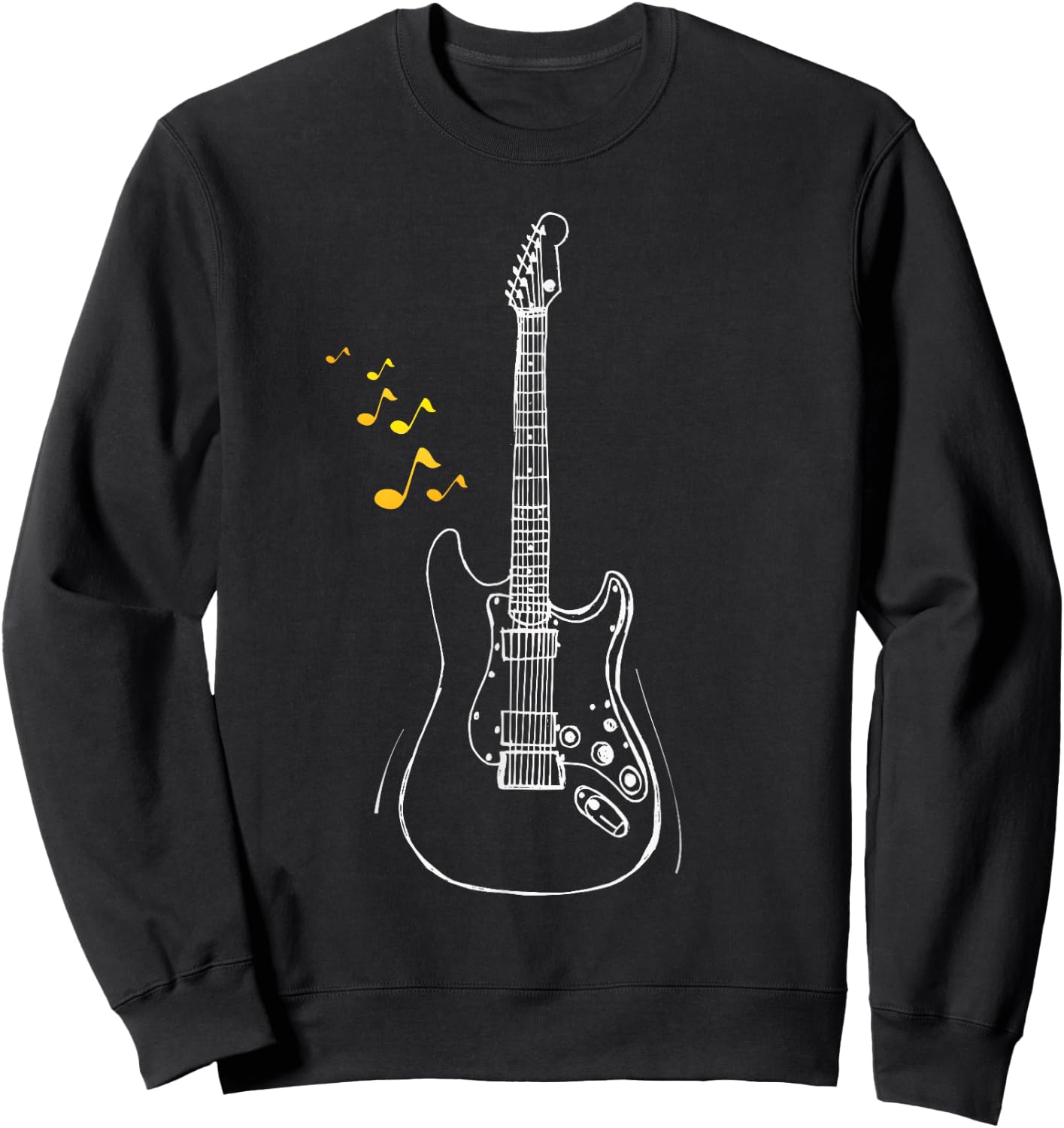 Cut guitar notes, guitarist shirt,guitar musical Notes Sweatshirt - Sweatshirt | Black