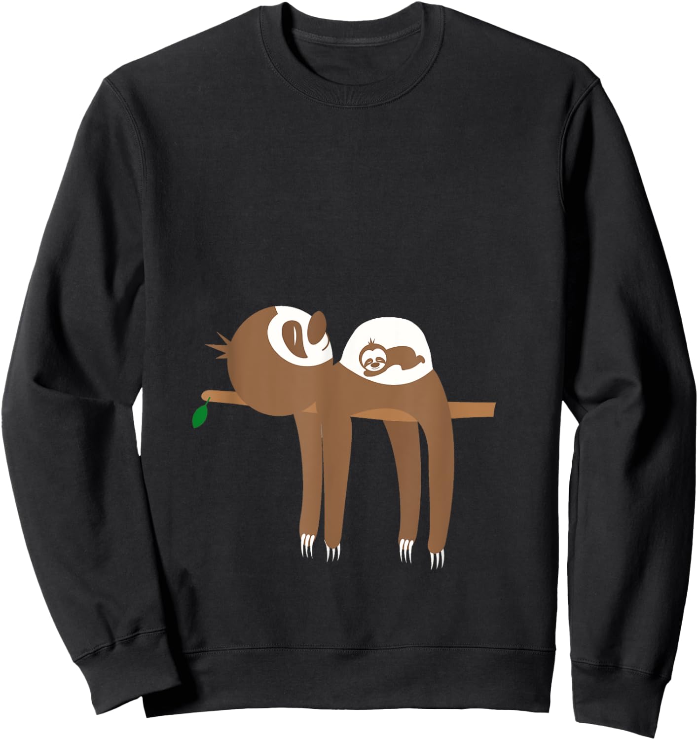 Funny Sloth Pregnancy Announcement Sweatshirt - Sweatshirt | Black