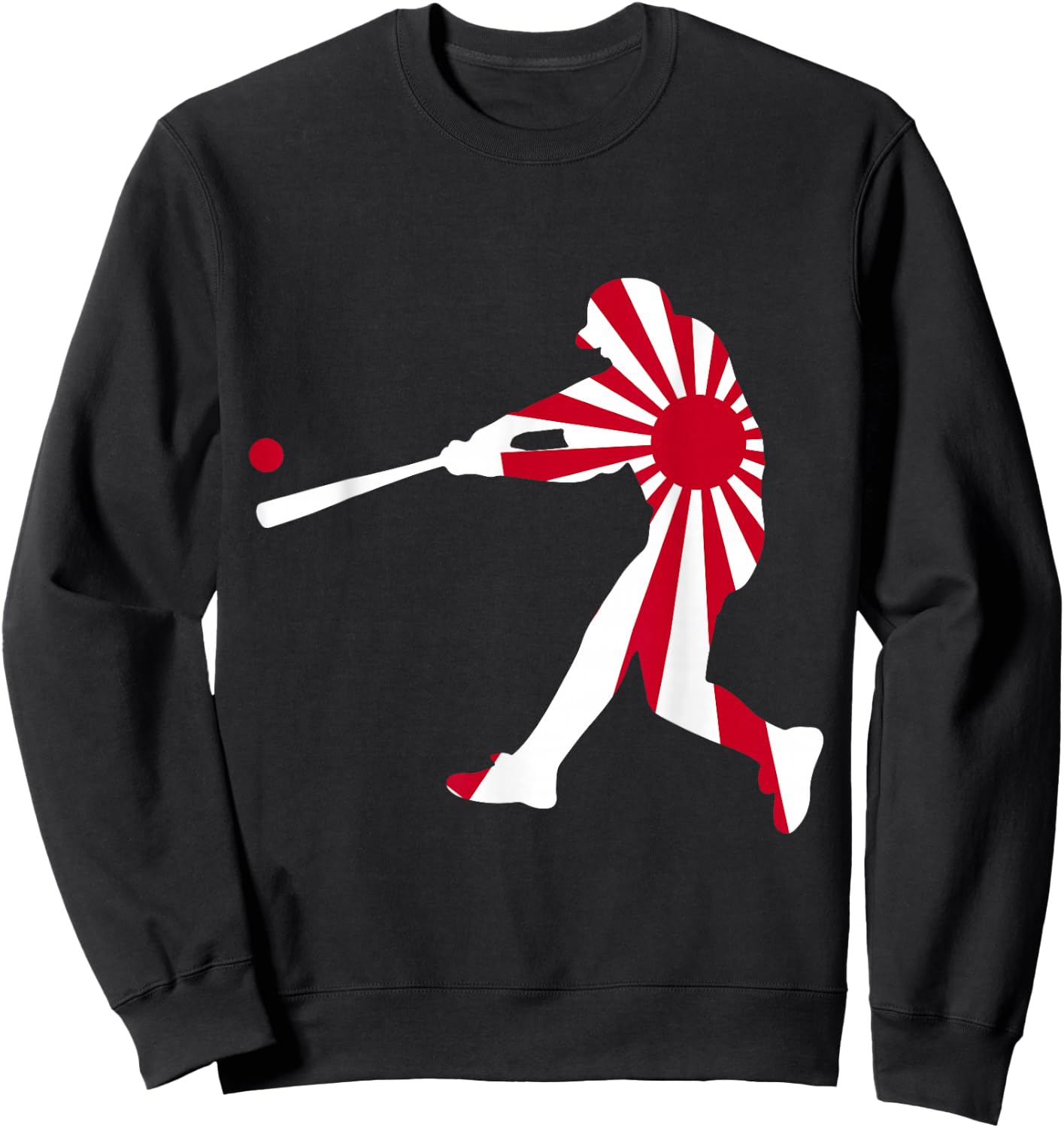 Japan Baseball JPN Batter Classic Batter Nippon Flag Jersey Sweatshirt - Sweatshirt | Black