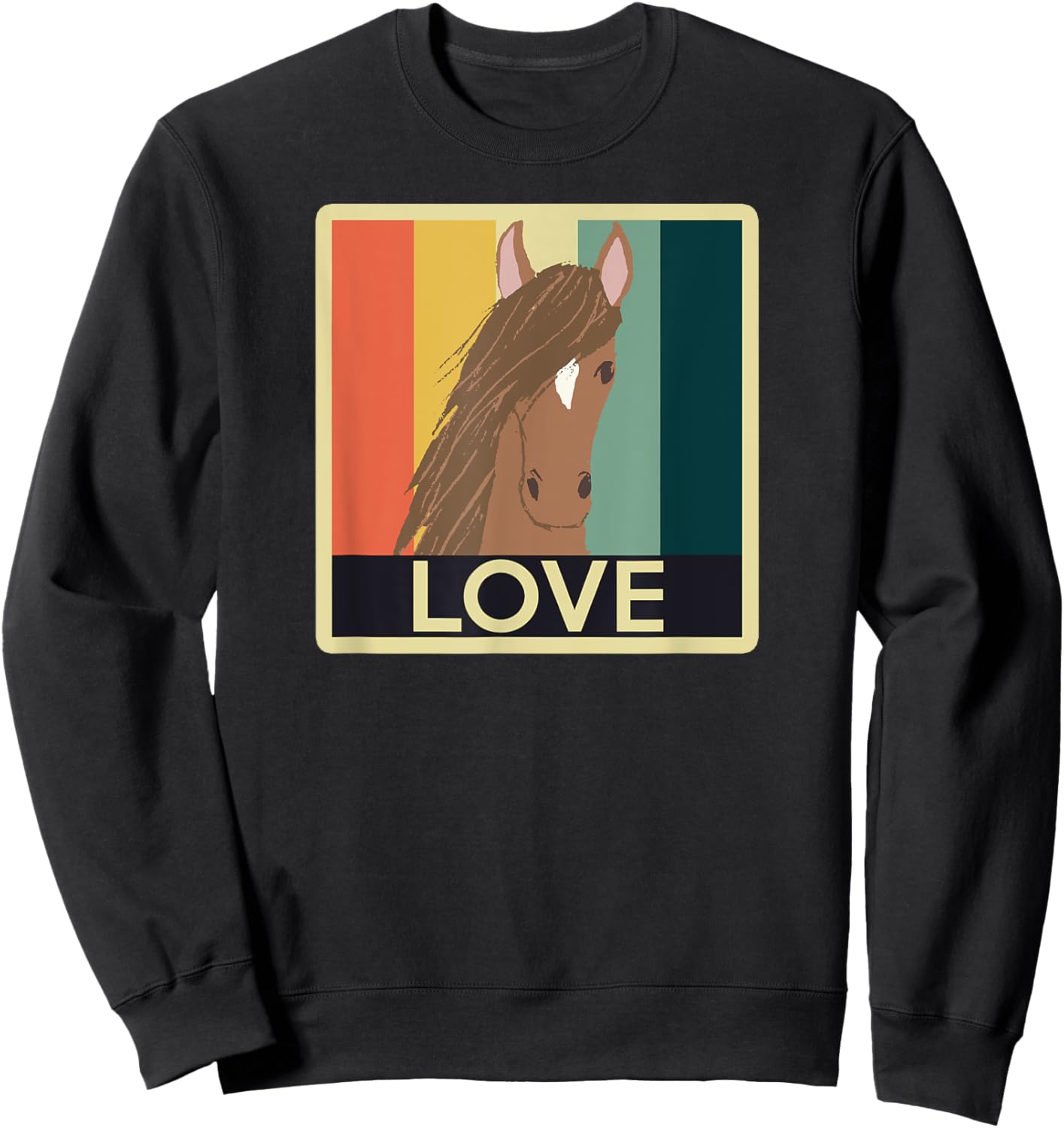Beautiful Bay Horse Sweatshirt - Sweatshirt | Black
