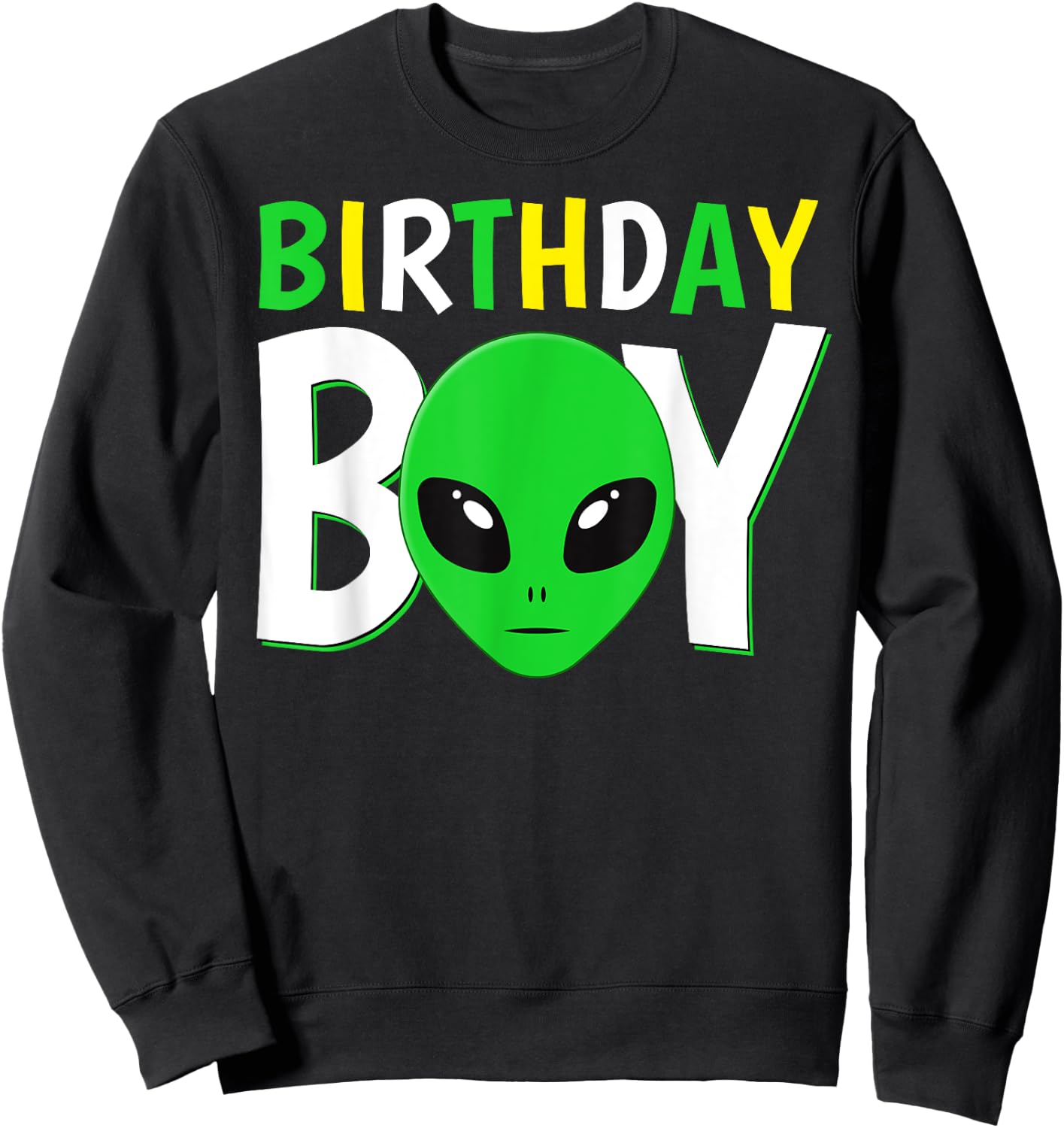 Cute Alien Birthday Boy Sweatshirt - Sweatshirt | Black