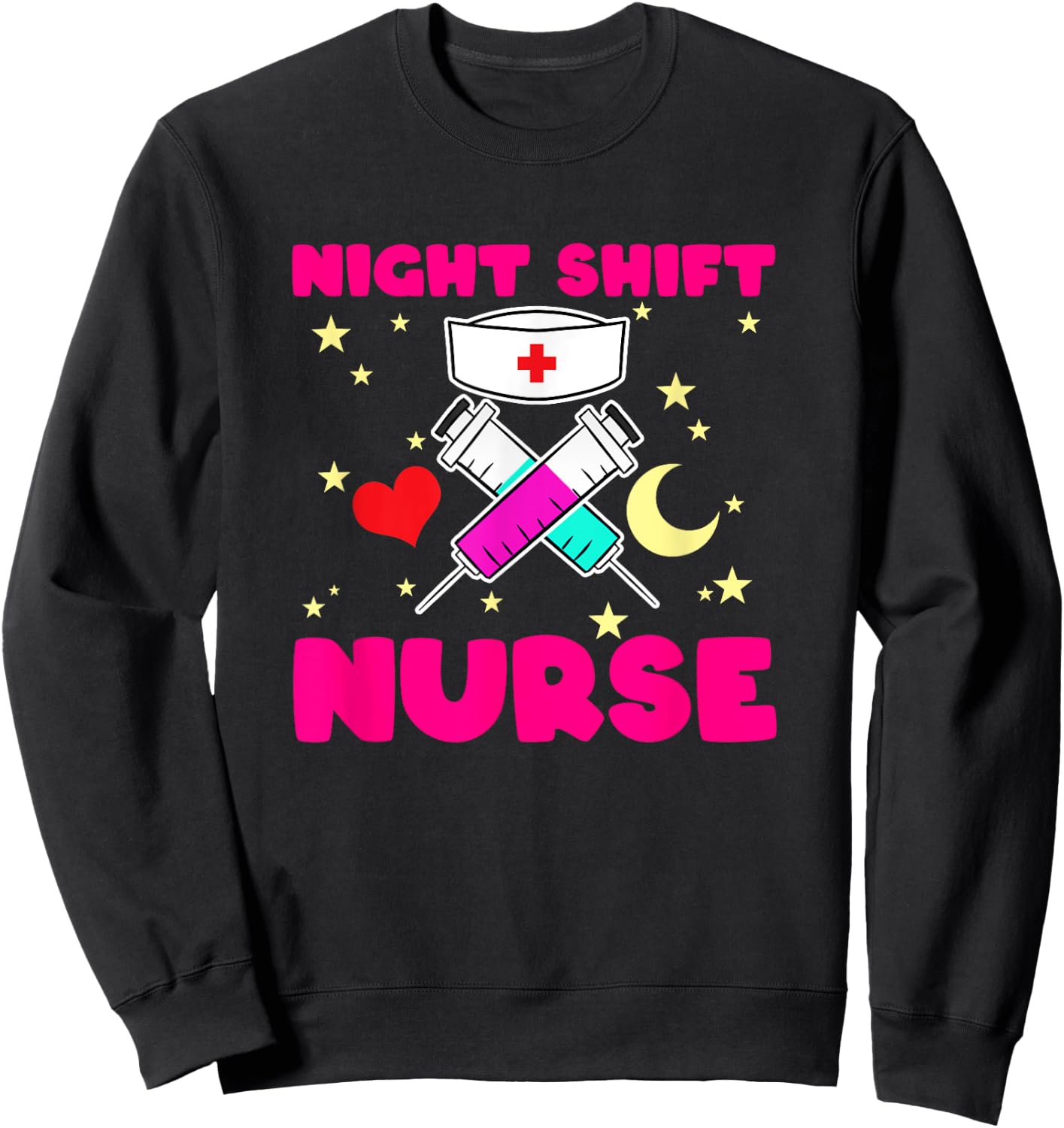 Nurse Hospital Helper Tool Lifesavers Nursing Night Shift Sweatshirt - Sweatshirt | Black