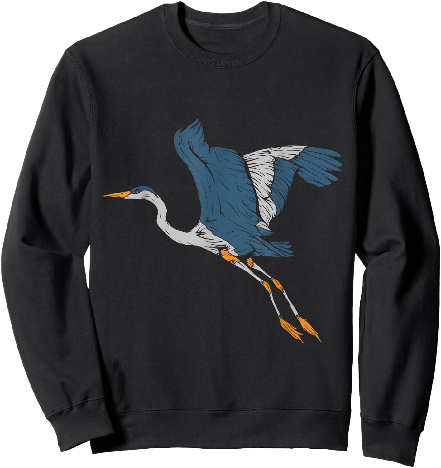 Great Blue Heron Taking Flight Sweatshirt - Sweatshirt | Black