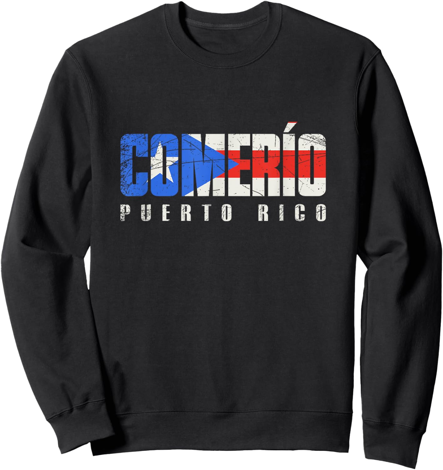 Comerío Puerto Rico, Puerto Rican flag Sweatshirt - Sweatshirt | Black