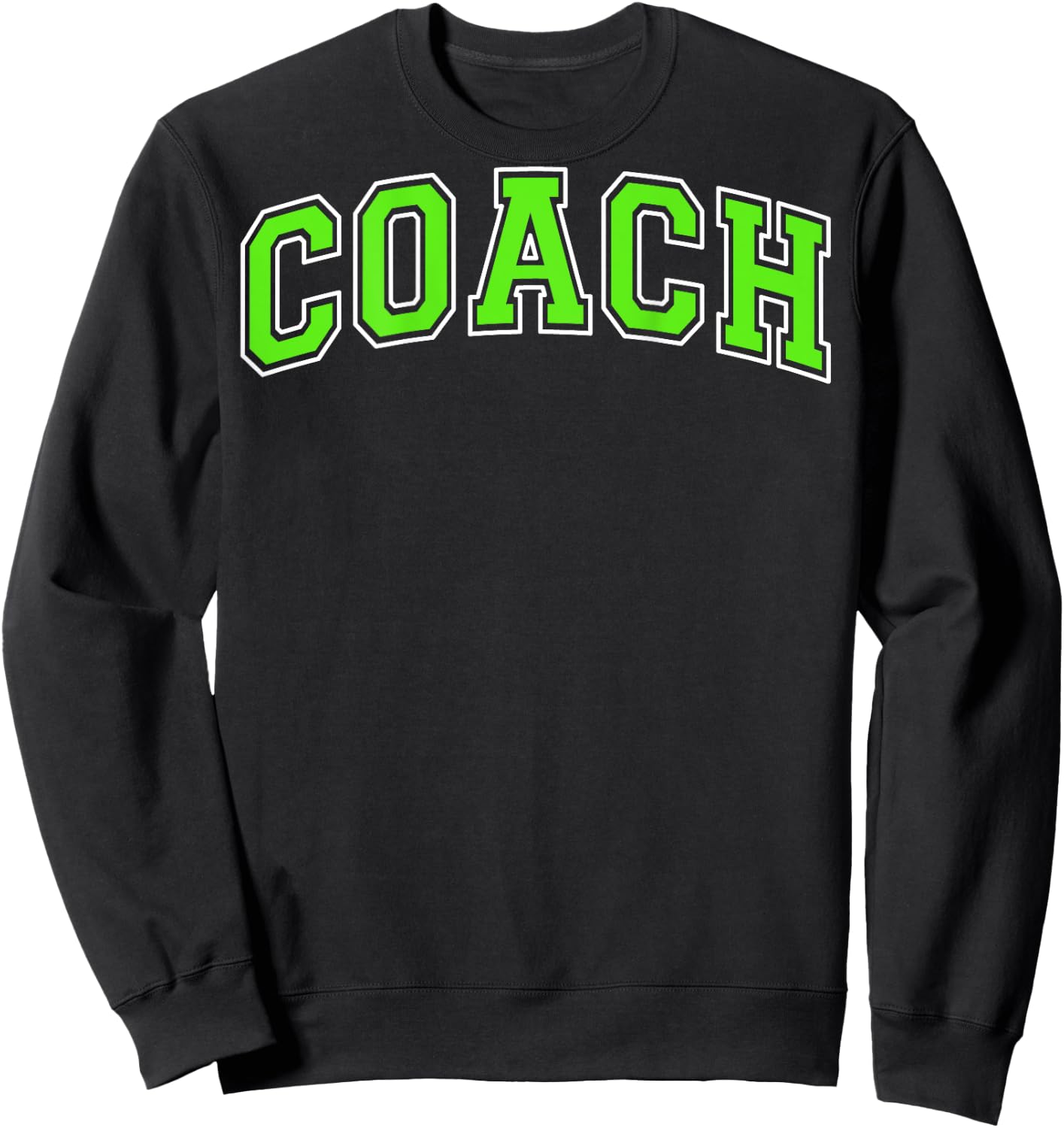 Coach Sports Trainer Vintage Lime Green White on the back Sweatshirt - Sweatshirt | Black