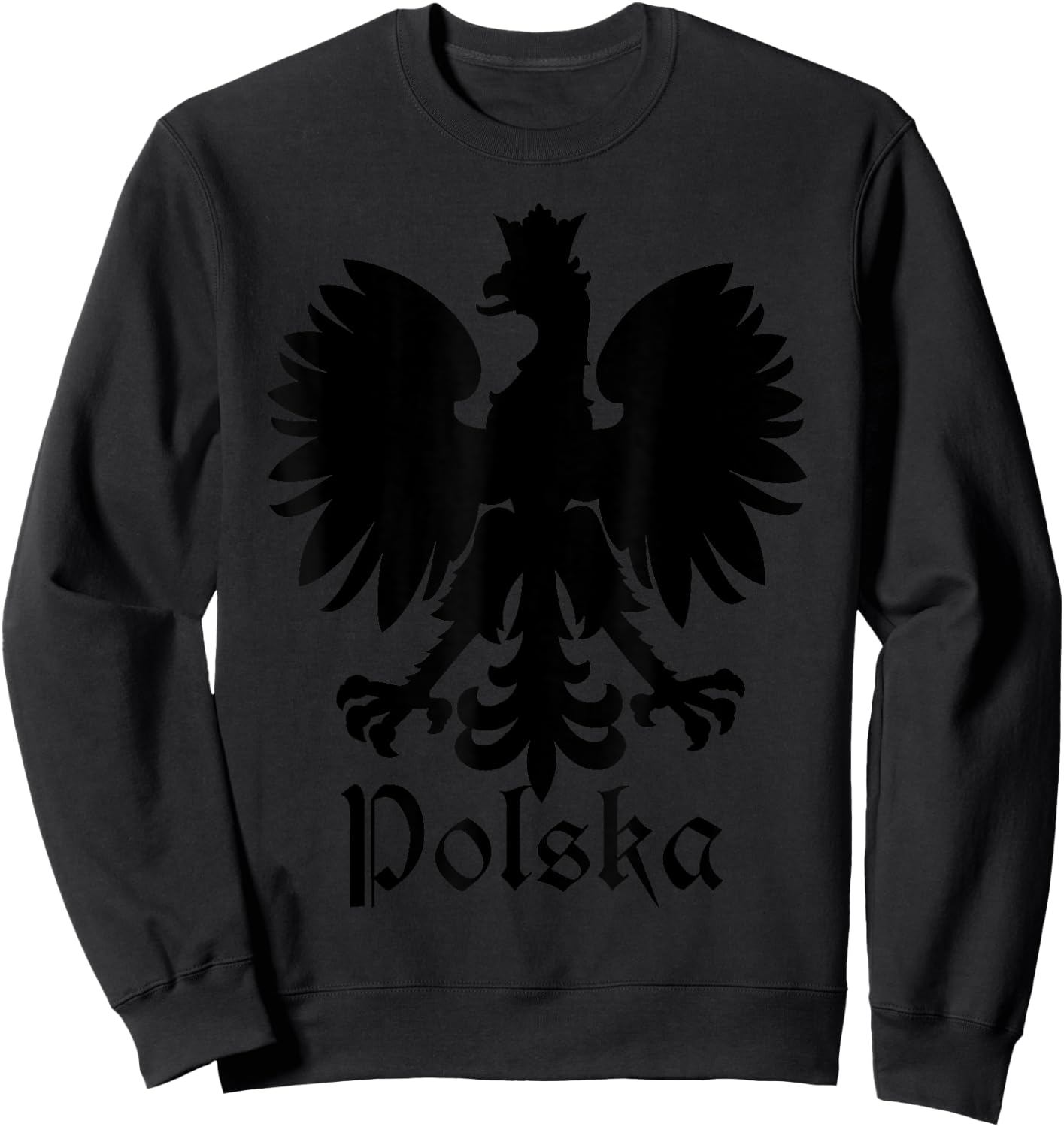 Polska Poland Flag Pride Eagle Polish Roots Sweatshirt - Sweatshirt | Black