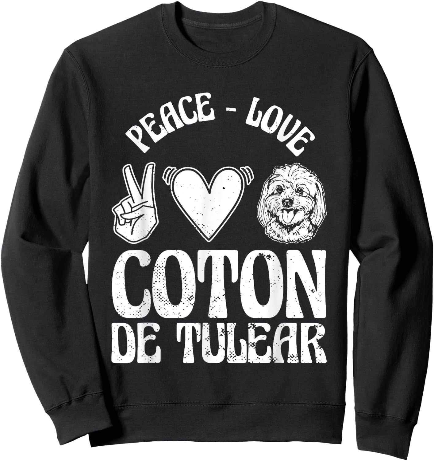 Coton De Tulear Lover Funny Dog Owner Pet Coton De Tulear Men Women Kids Sweatshirt - Sweatshirt | Black