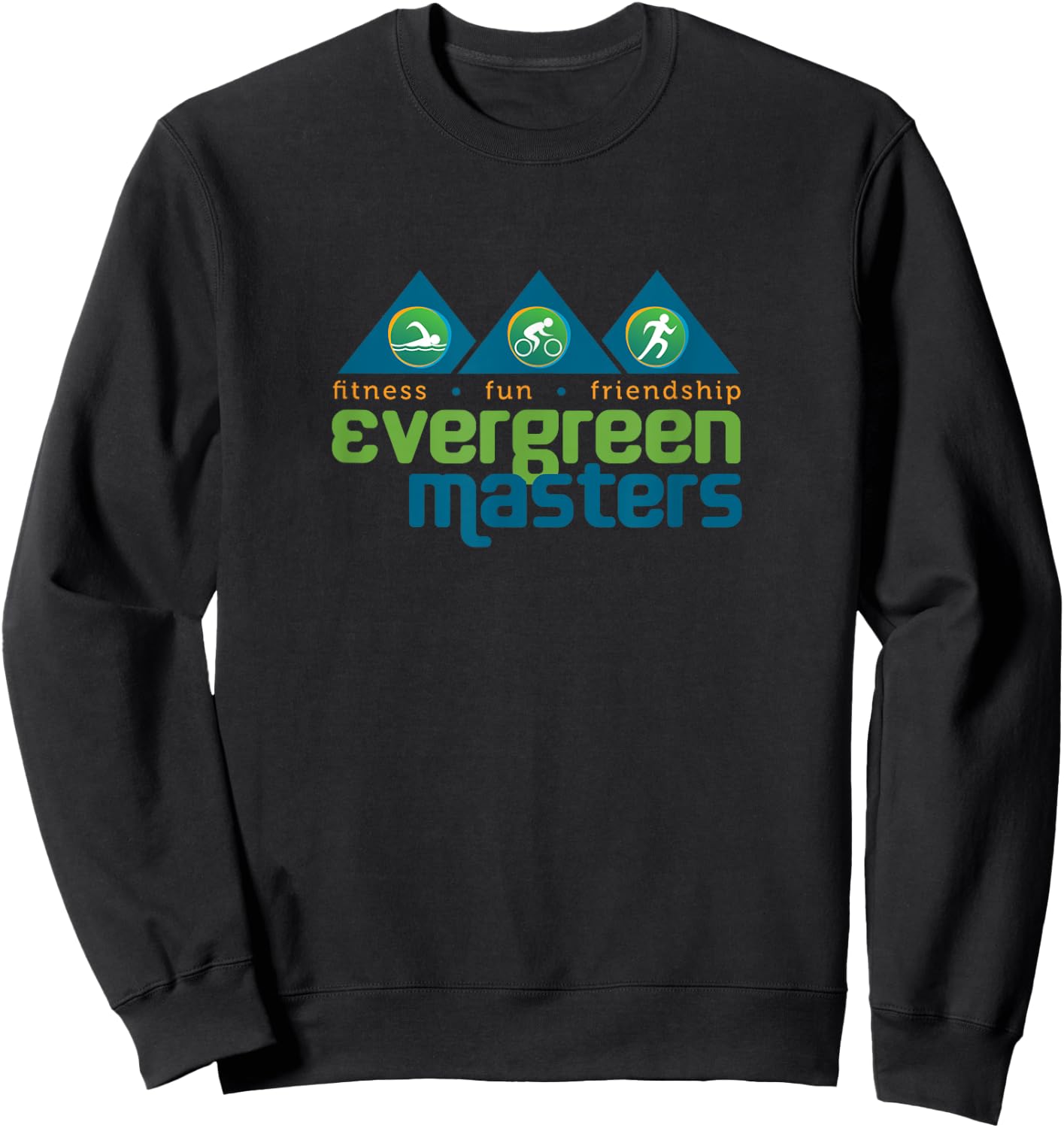 Evergreen Fitness Fun Friendship Team Sweatshirt - Sweatshirt | Black