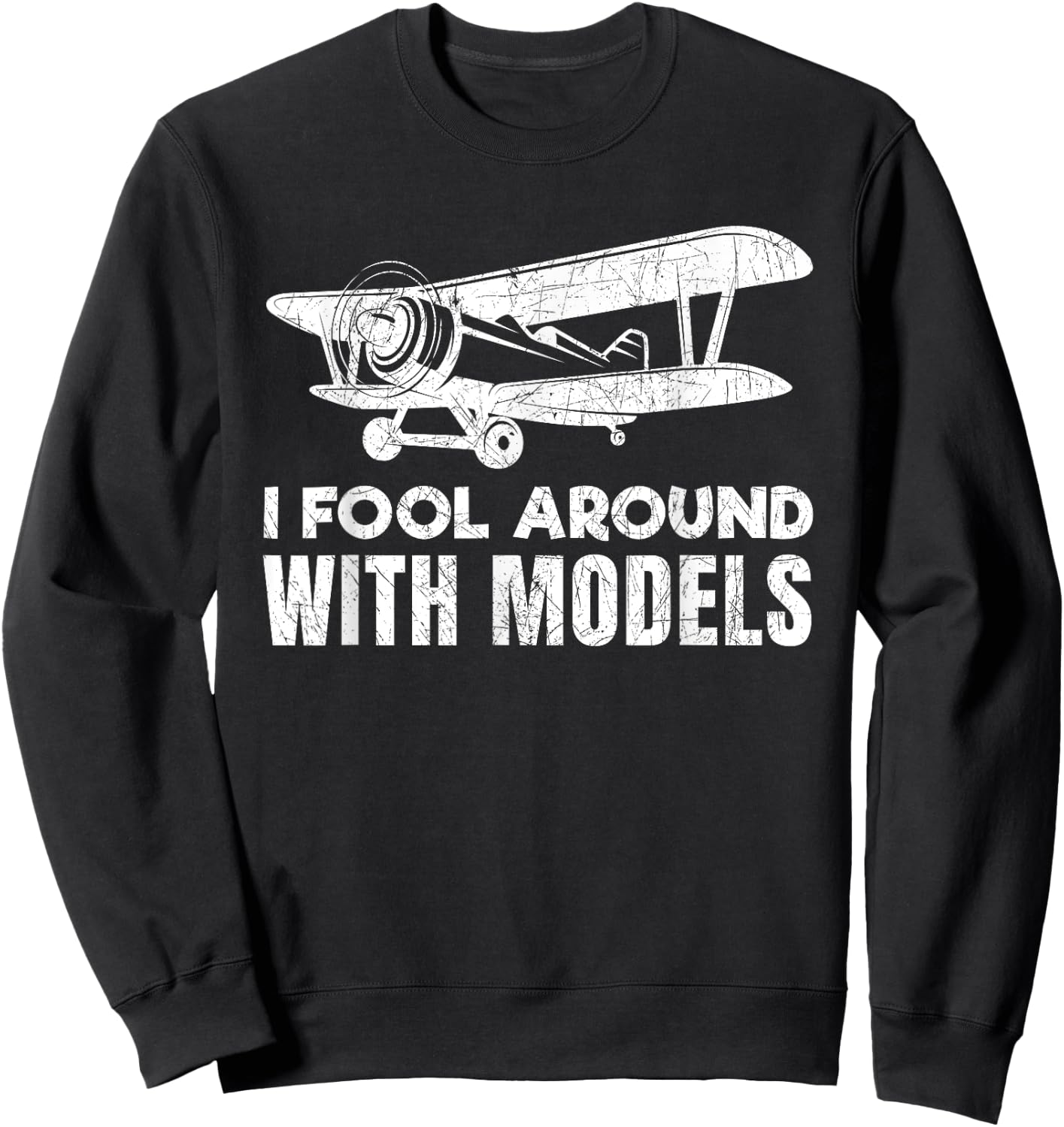 Funny RC Model Airplane Prop Plane Pilot Gift Sweatshirt - Sweatshirt | Black