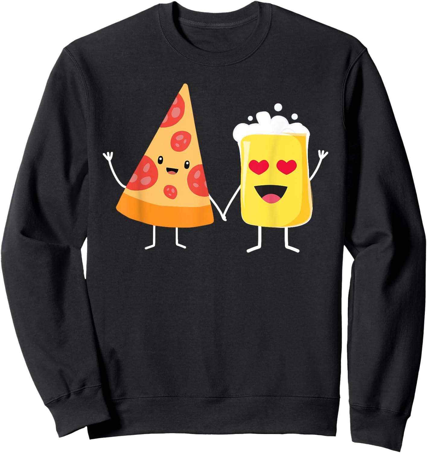 Pizza & Beer Lovers - Pizza and Beer Sweatshirt - Sweatshirt | Black