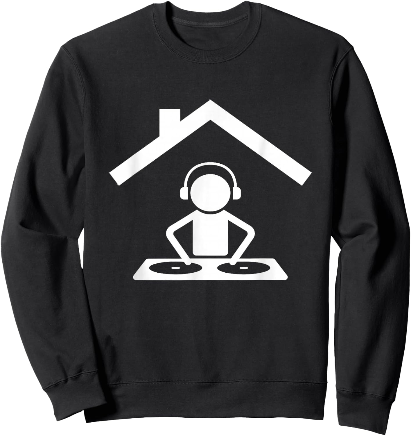 DJ Party Club Music Turntable Disc Jockey EDM House DJ Sweatshirt - Sweatshirt | Black