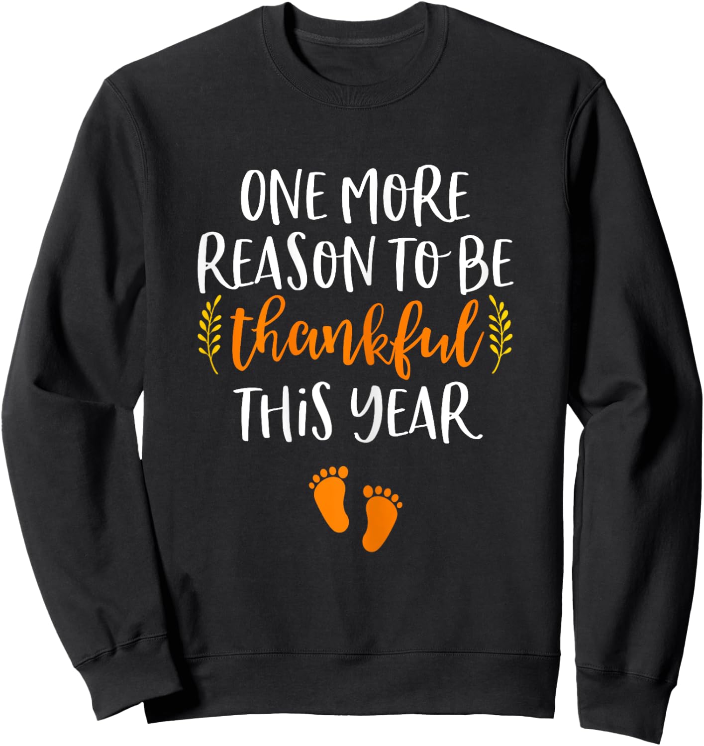 Thanksgiving Pregnancy Announcement Shirt Fall Baby Reveal Sweatshirt - Sweatshirt | Black