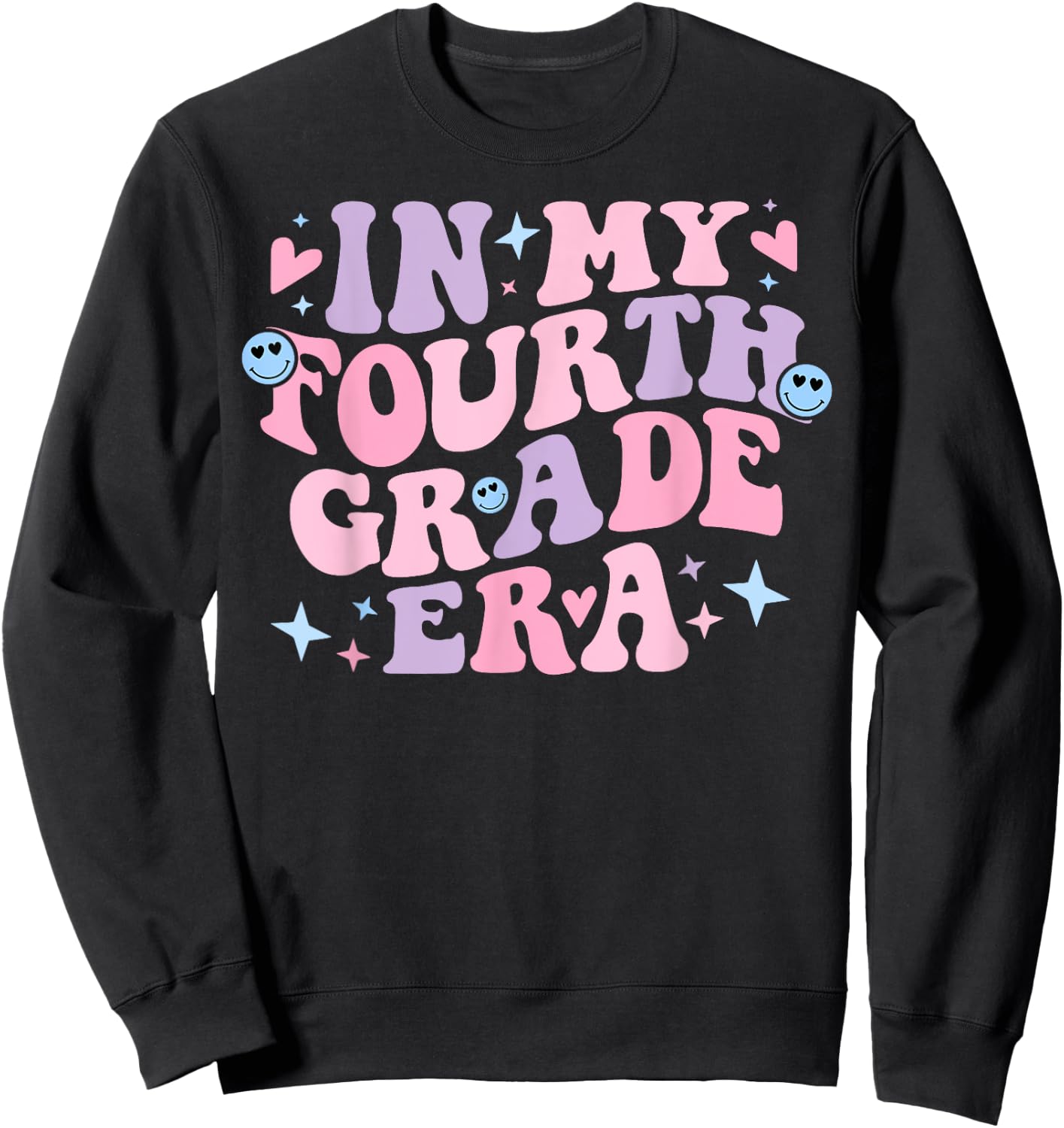 In My Fourth Grade Era Back to School 4th Grade Teacher Team Women Girls Kids Sweatshirt - Sweatshirt | Black
