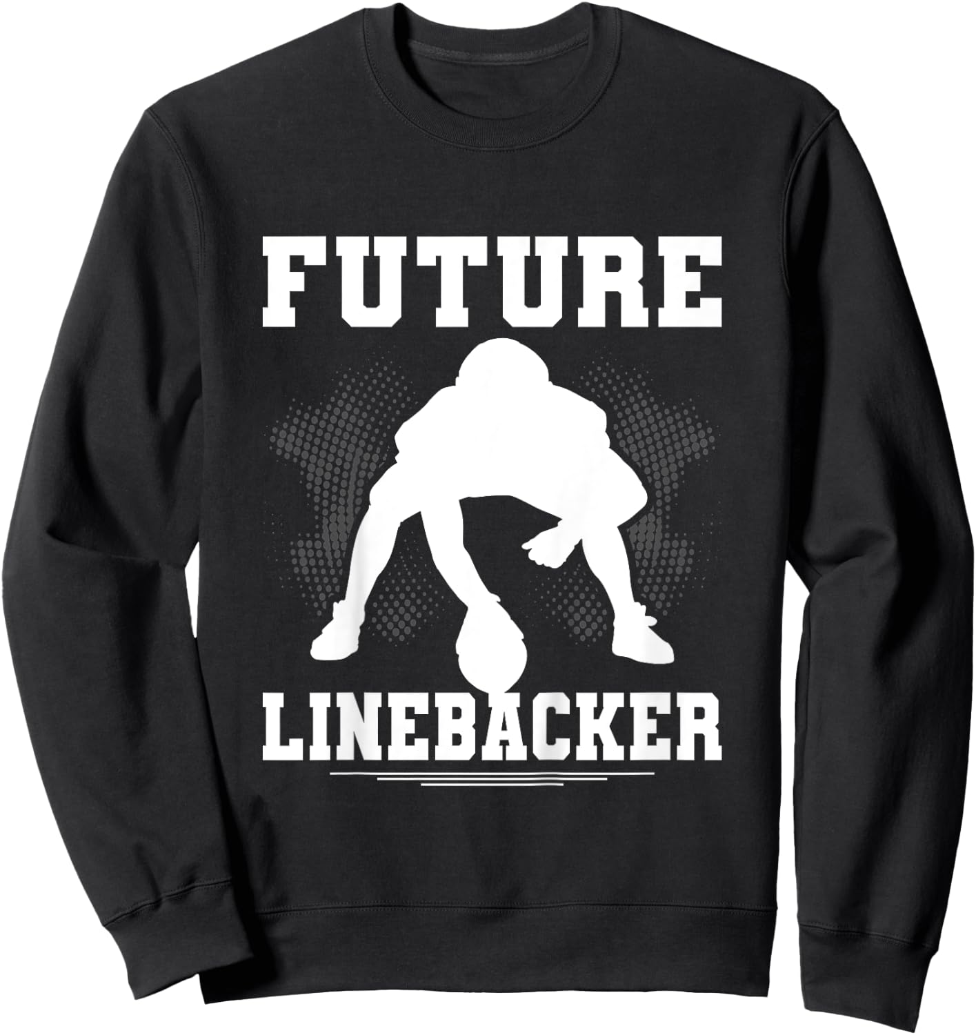 Kids Football Future Linebacker Toddler Team Position Sweatshirt - Sweatshirt | Black